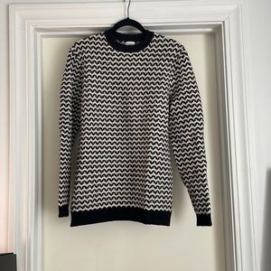 Geometric print sweater